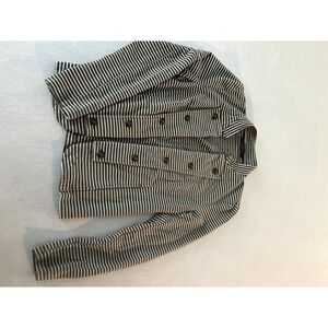 Tomm Hilfiger Womens navy and white striped military style blazer Jacker Medium